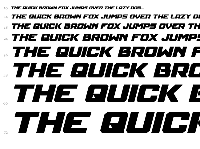 Mechfire font waterfall